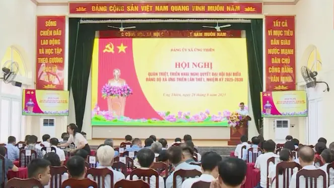 Xã Ứng Thiên cụ thể hoá Nghị quyết Đại hội Đảng